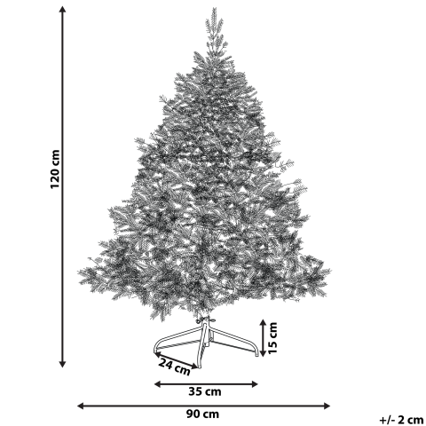 Artificial Christmas tree with snow TOMICHI 120 cm White [2]
