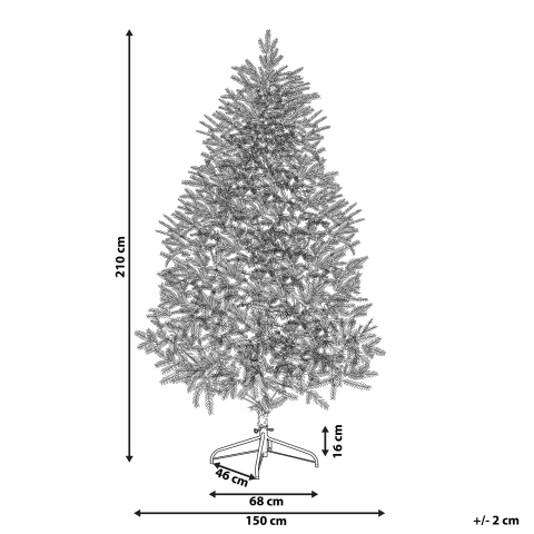 Brad de Crăciun artificial FARNHAM 210 cm Albastru [2]