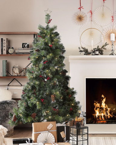 Brad de Crăciun - Brad de Crăciun artificial LED JACINTO 180 cm Verde închis