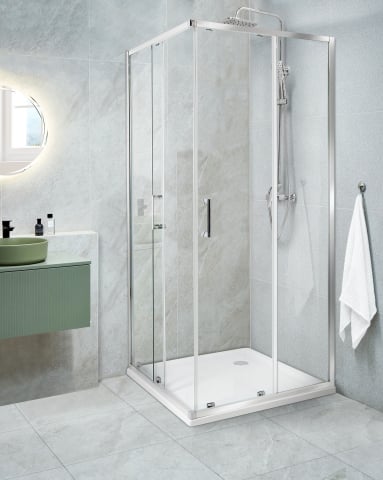 Cabină de duș - TELA shower cabin 80 x 80 x 185 cm Silver