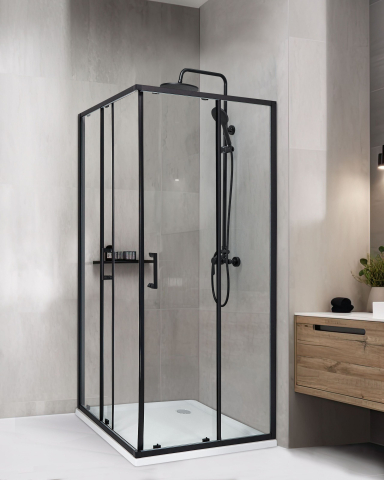 Cabine de dus - Shower cabin TELA 80 x 80 x 185 cm Black