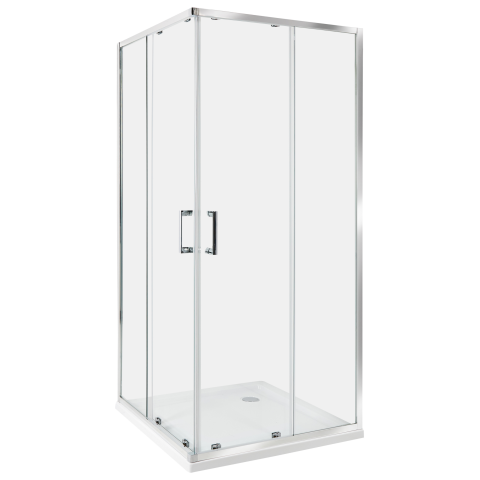 TELA shower cabin 90 x 90 x 185 cm Silver [1]