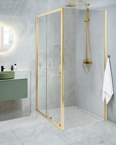 Cabine de dus - YORO shower cabin 80 x 100 x 185 cm Gold