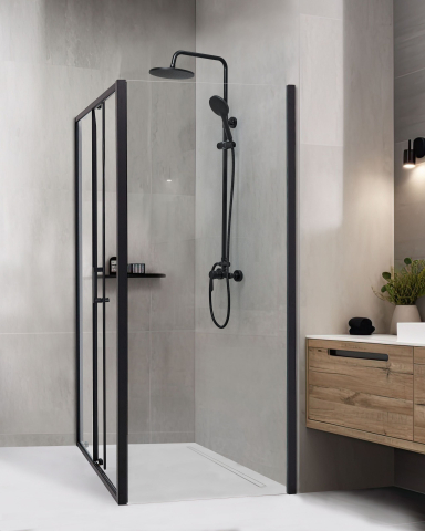 Cabină de duș - YORO shower cabin 80 x 100 x 185 cm Black
