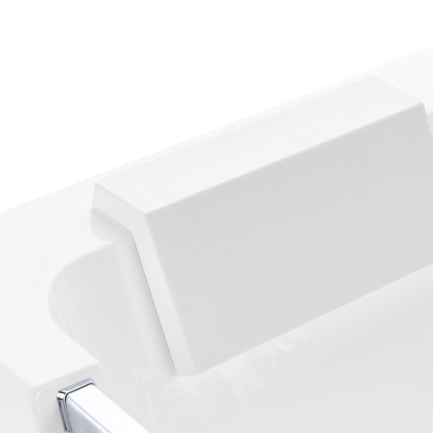 Corner LED bathtub with hydromassage BARRANCA 170 x 85 cm White [7]