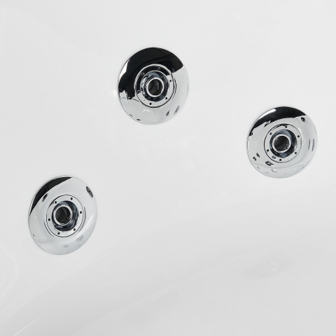 Cadă de colț cu hidromasaj CANTALLA 150 x 150 cm Alb [9]