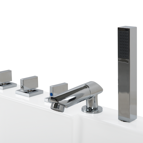 Cadă de colț LED cu hidromasaj ACUARIO Dreapta 170 x 80 cm Alb [6]