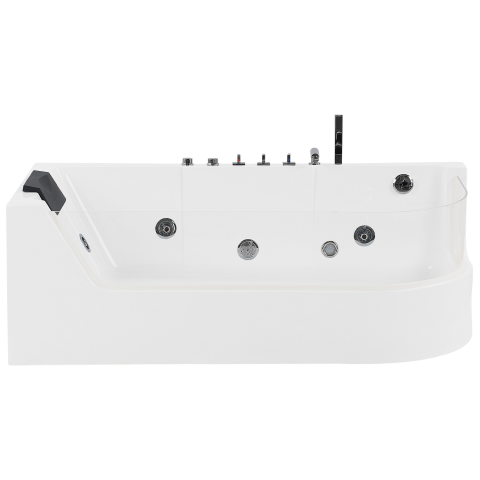 Cadă de colț LED cu hidromasaj ACUARIO Dreapta 170 x 80 cm Alb [1]