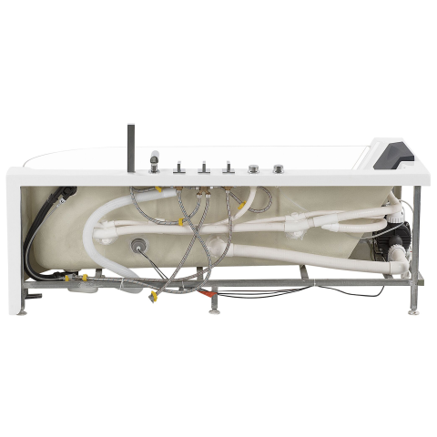 Cadă de colț LED cu hidromasaj ACUARIO Dreapta 170 x 80 cm Alb [5]