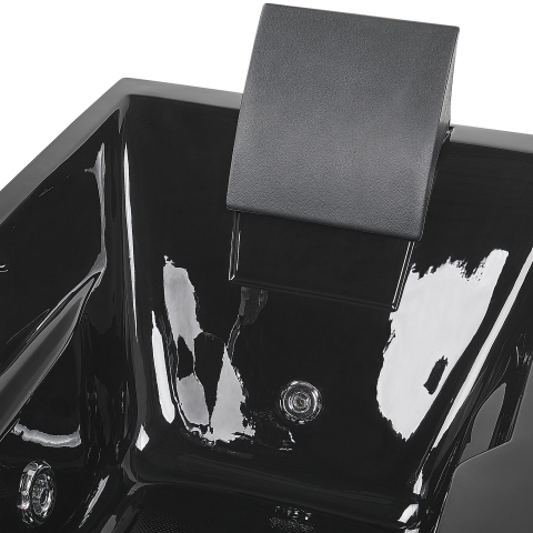 Cadă de colț LED cu hidromasaj ARTEMISA Dreapta 170 x 80 cm Negru [7]