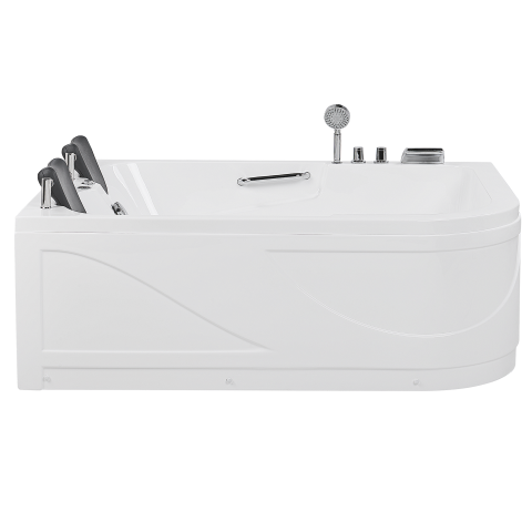 Cadă de colț LED cu hidromasaj BAYAMO Dreapta 170 x 120 cm Alb [5]