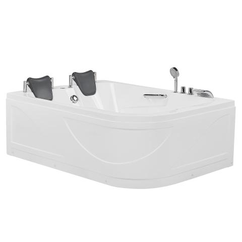 Cadă de colț LED cu hidromasaj BAYAMO Dreapta 170 x 120 cm Alb [6]