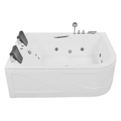 Cadă de colț LED cu hidromasaj BAYAMO Dreapta 170 x 120 cm Alb [3]