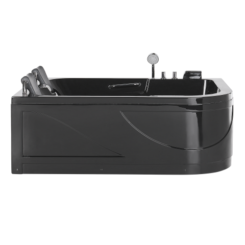 BAYAMO LED corner bathtub with whirlpool Right 170 x 120 cm Black [5]