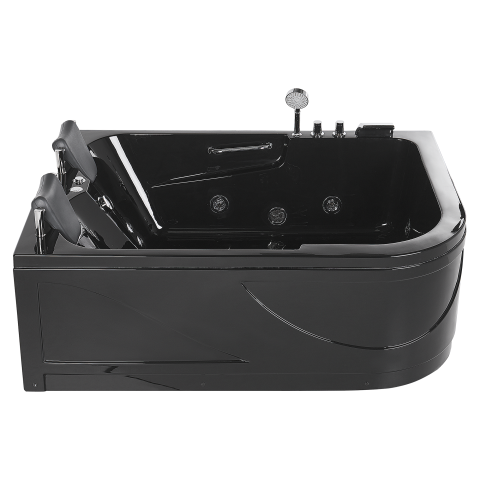 BAYAMO LED corner bathtub with whirlpool Right 170 x 120 cm Black [3]