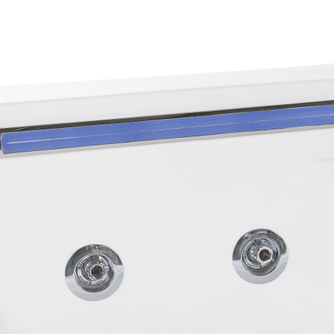Corner LED bathtub with whirlpool CACERES 211 x 150 cm White [7]