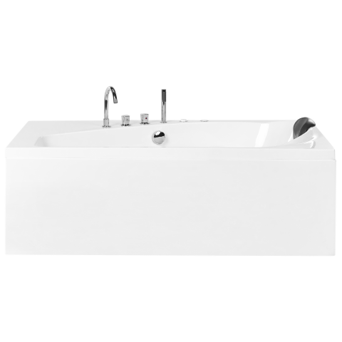 Corner LED bathtub with whirlpool CAURA Right 175 x 80 cm White [4]