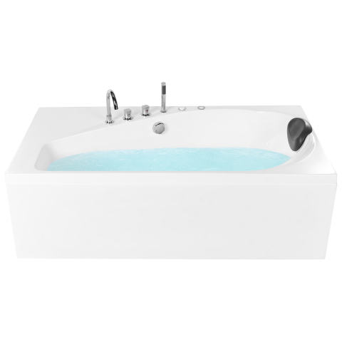 Corner LED bathtub with hydromassage CAURA Right 175 x 80 cm White [1]