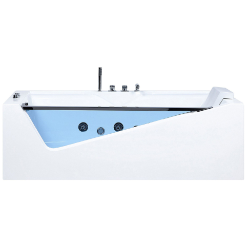 MARQUIS LED corner bathtub with hydromassage 180 x 90 cm White [1]
