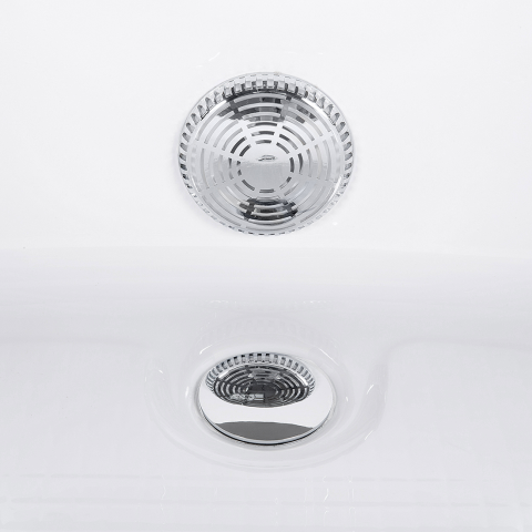 MARTINICA LED corner bathtub with hydromassage 214 x 155 cm White [7]