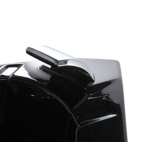 Corner LED bathtub with hydromassage MARTINICA 214 x 155 cm Black [6]