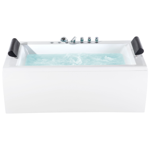 Cadă de colț LED cu hidromasaj MONTEGO 172 x 83 cm Alb [1]