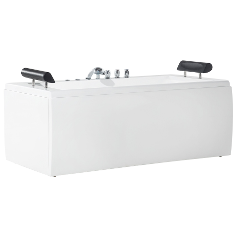 Cadă de colț LED cu hidromasaj MONTEGO 172 x 83 cm Alb [4]