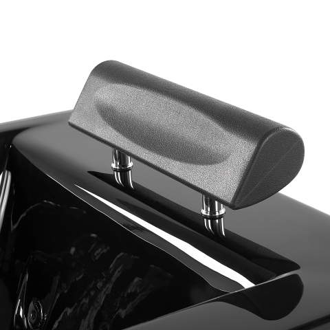 LED corner bathtub with hydromassage MONTEGO 172 x 83 cm Black [8]