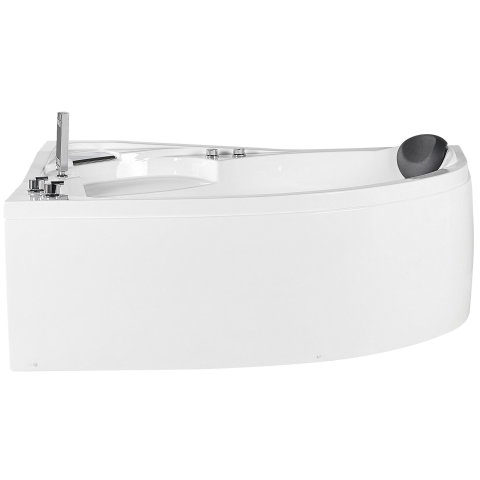 Corner LED bathtub with hydromassage NEIVA Right 150 x 100 cm White [1]