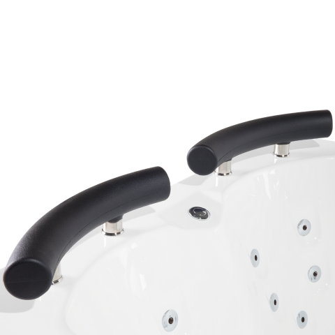 Cadă de colț LED cu hidromasaj PARADISO Dreapta 158 x 113 cm Alb [6]