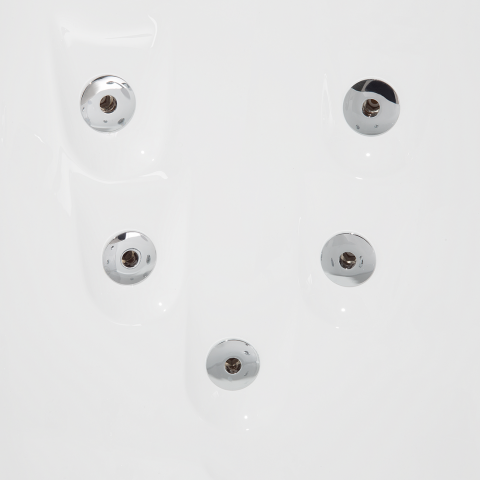 Cadă de colț LED cu hidromasaj PARADISO Dreapta 158 x 113 cm Alb [7]