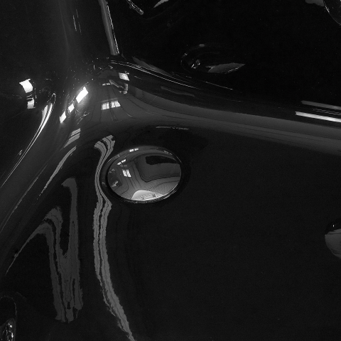 LED corner bathtub with PARADISO whirlpool Right 158 ​​x 113 cm Black [8]