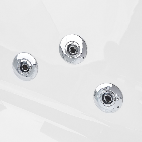 Cadă de colț LED cu hidromasaj PUQUIO Stânga 170 x 80 cm Alb [10]