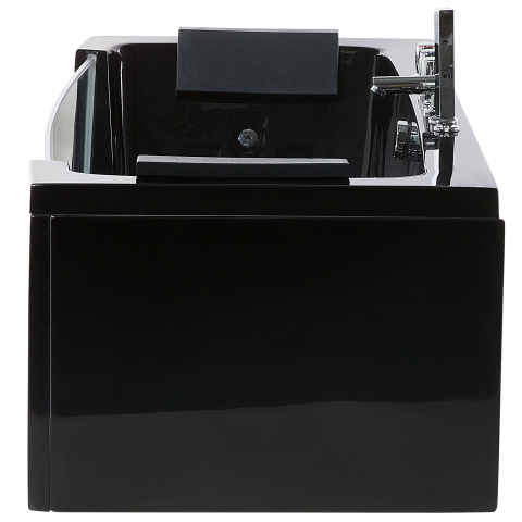 Cadă de colț LED cu hidromasaj SAMANA 162 x 76 cm Negru [5]