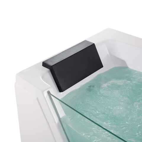 Cadă de colț LED cu hidromasaj SAMANA 174 x 79 cm Alb [7]