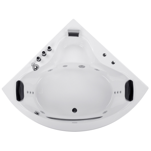 Cadă de colț LED cu hidromasaj TOCOA 205 x 146 cm Alb [5]