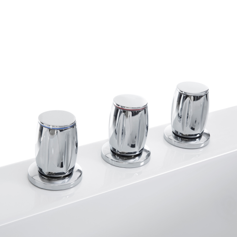 VARADERO LED corner bathtub with hydromassage Right 183 x 90 cm White [6]