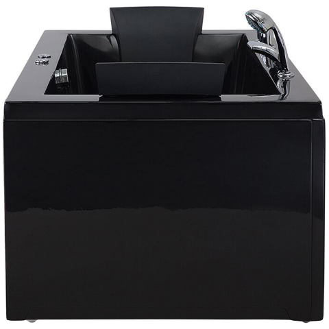 Cadă de colț LED cu hidromasaj VARADERO Dreapta 183 x 90 cm Negru [3]