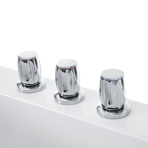 Cadă de colț LED cu hidromasaj VARADERO Stânga 183 x 90 cm Alb [6]