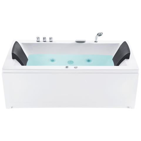 Corner LED bathtub with whirlpool VARADERO Left 183 x 90 cm White [3]
