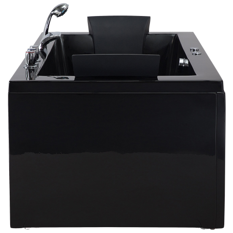 Cadă de colț LED cu hidromasaj VARADERO Stânga 183 x 90 cm Negru [4]