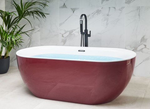 Black Friday - Carrera freestanding bathtub 170 x 80 cm Bordeaux