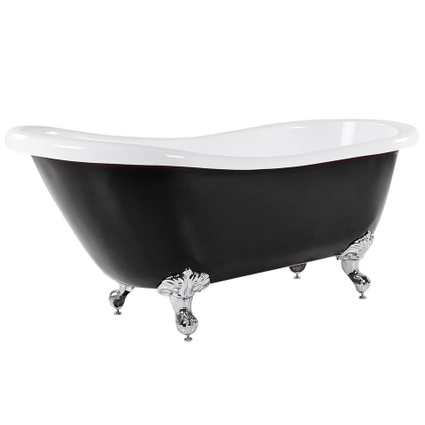Freestanding bathtub CAYMAN 153 x 77 cm Black/White [4]