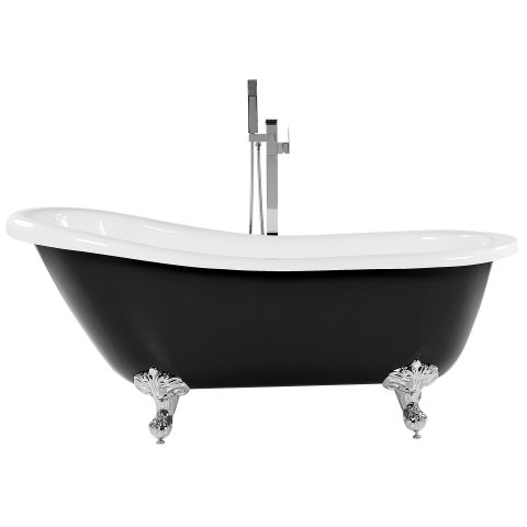 Freestanding bathtub CAYMAN 170 x 76 cm Black/White [3]