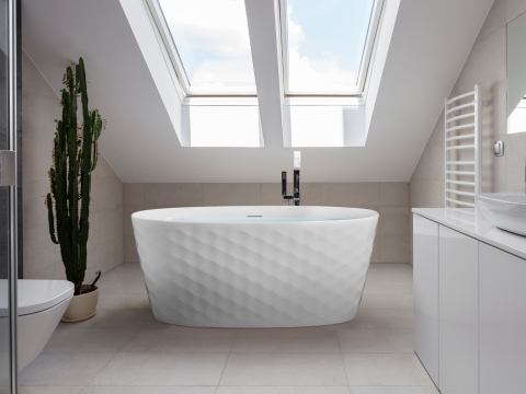 Black Friday - CHUBUT freestanding bathtub 150 x 75 cm White