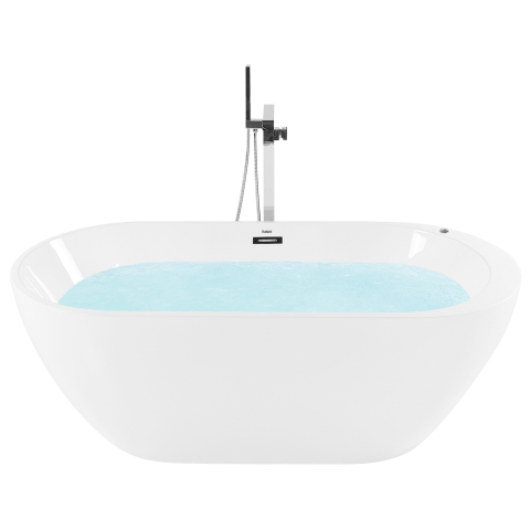 Cadă freestanding cu hidromasaj și LED NEVIS 170 x 80 cm Alb [1]