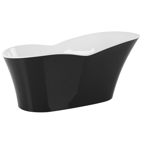 Cadă freestanding DULCINA 170 x 80 cm Negru/Alb [4]