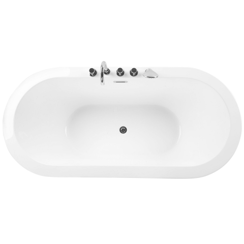 Freestanding bathtub EMPRESA with built-in elements 170 x 80 cm White [5]