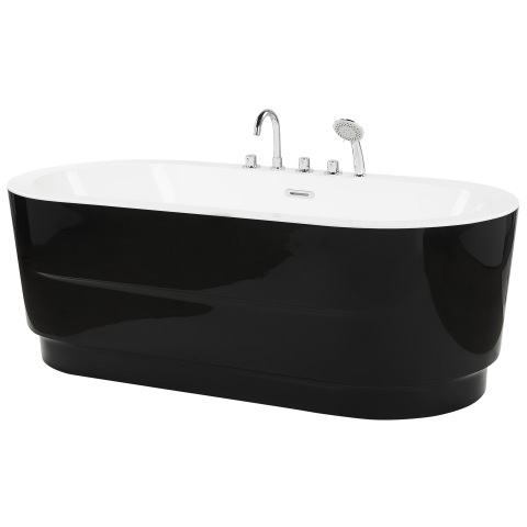 EMPRESA freestanding bathtub with built-in elements 170 x 80 cm Black [5]