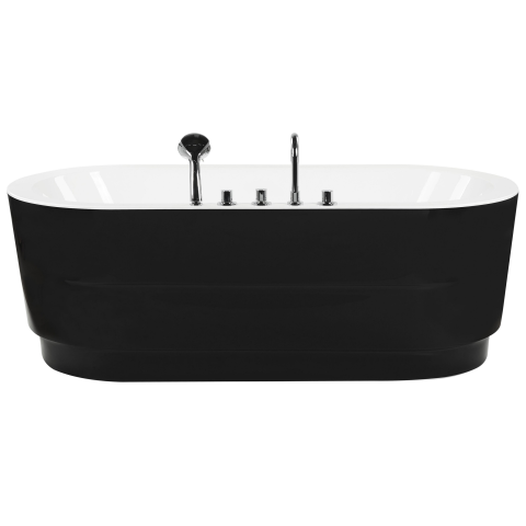 EMPRESA freestanding bathtub with built-in elements 170 x 80 cm Black [4]